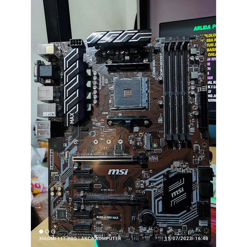 Motherboard MSI B450-A Pro MAX AM4 AMD B450 DDR4 USB3.2 SATA3