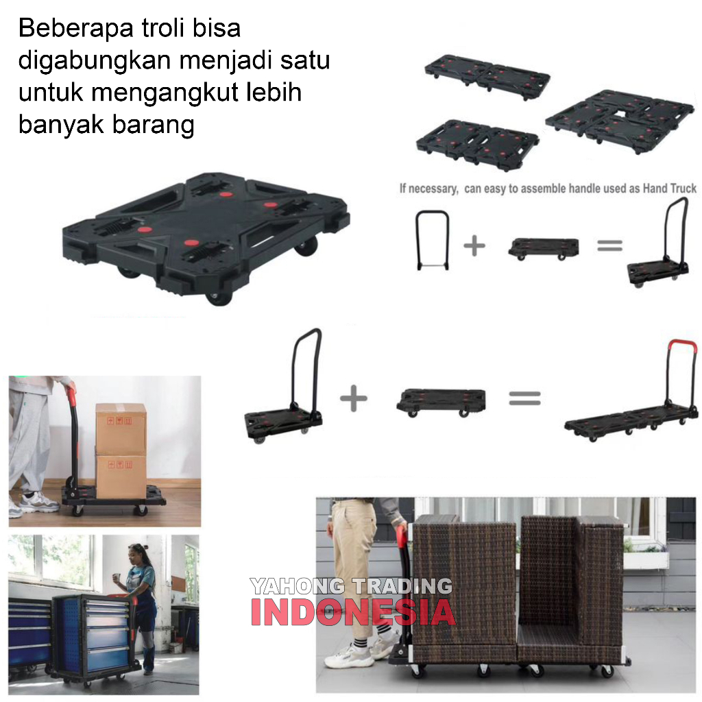 Troli Lipat Trolley Trolly Barang Troli Plastik Tebal 200kg SUNC TOOLS