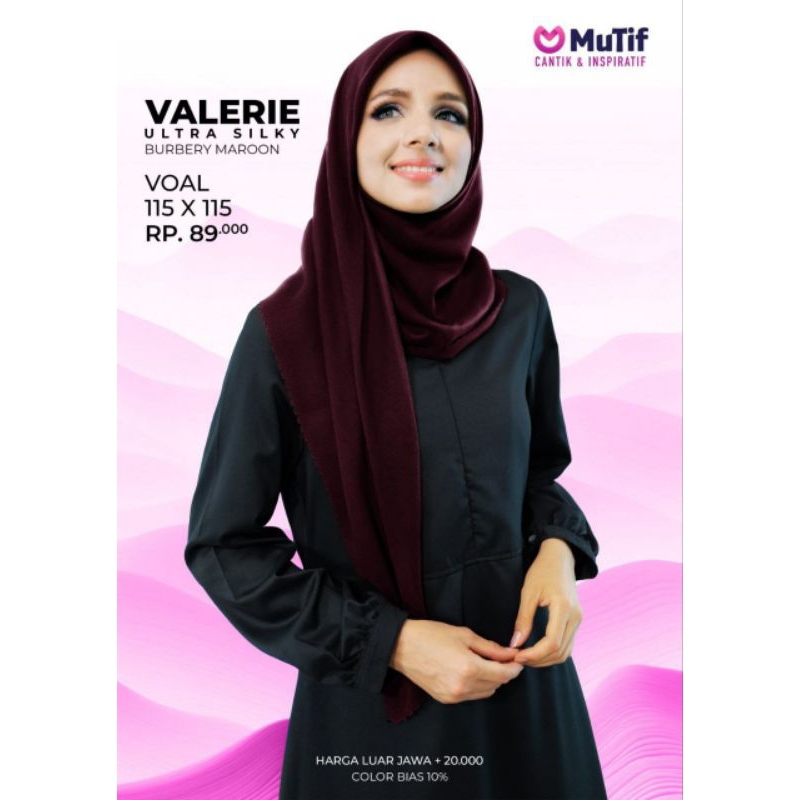 Kerudung Segiempat Mutif Hijab Valerie Ultra Silky Kerudung Segiempat Voal