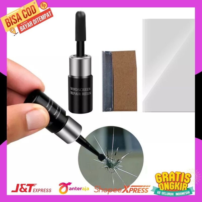 [MJ] Lem Kaca Mobil Retak Tanpa Bekas Lem Kaca Aquarium Retak Kaca Pecah