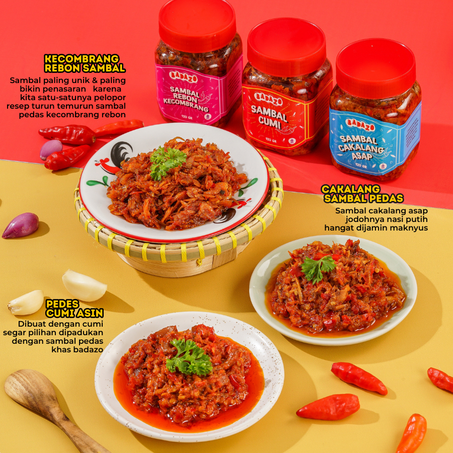 

Sambal Instan Pedas GILA Semua Varian BADAZO 120Gr