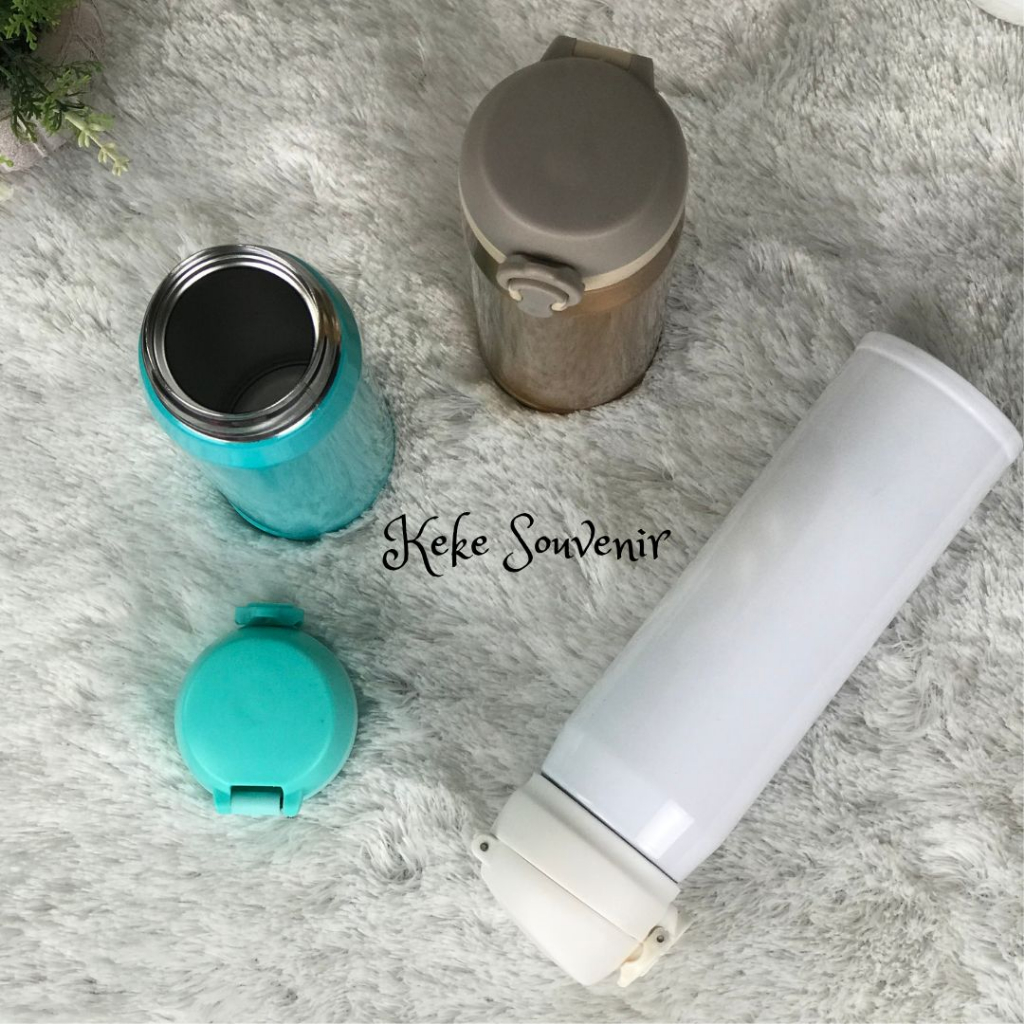 Thermos air panas / Kancing polos - THERMOS THUMBLER POLOS - stainless | Tumblr Cantik | Botol Minum Murah |Termos Air Minum 500ML Stainless Steel Tahan Panas Dingin