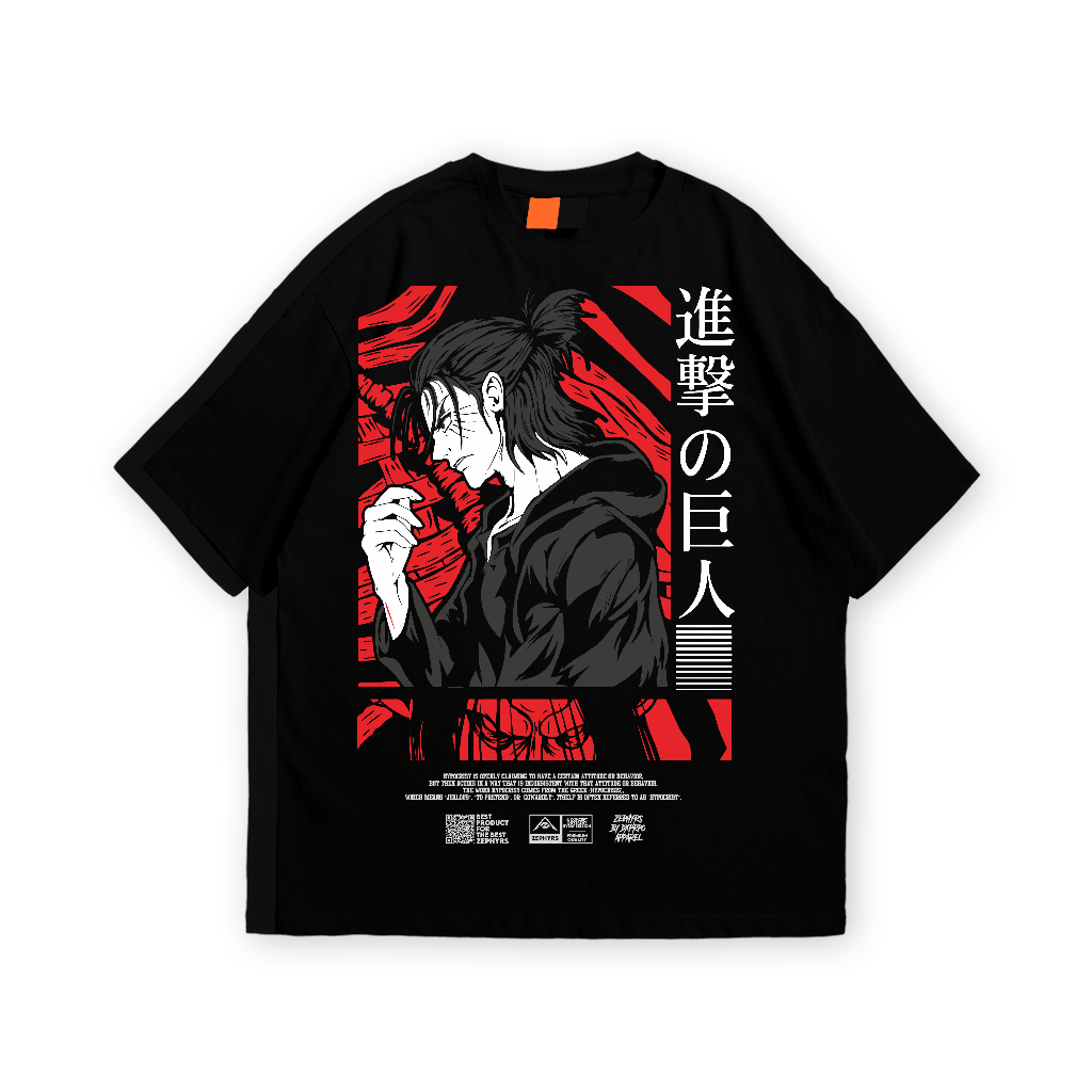 T-SHIRT Kaos Anime AOT EREN DROP TITAN-30