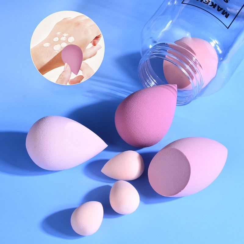 MAANGE Makeup Sponge Set Beauty Blender with Egg Case, Spons Lembut Untuk Alas Bedak Cair, Krim, dan Bedak1466