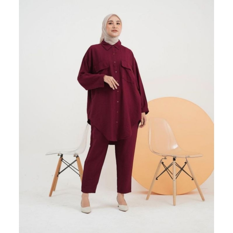 yumna set oneset kemeja pololinen