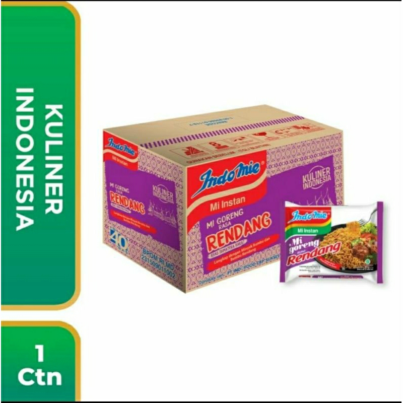 

Indomie Mi Instan Goreng Rasa Rendang 1 Dus 40 Pcs