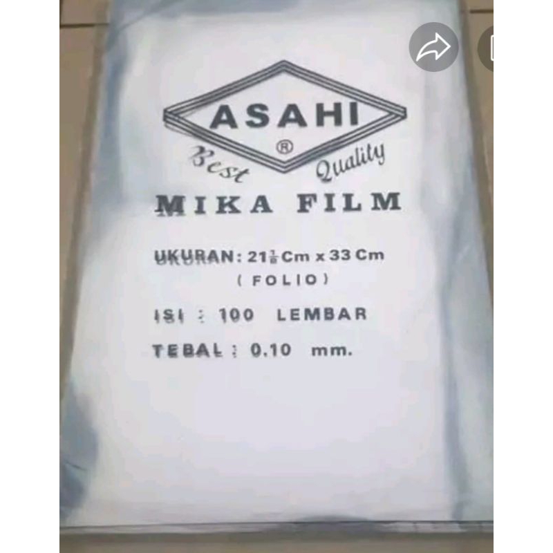 

(selembar) plastik mika asahi