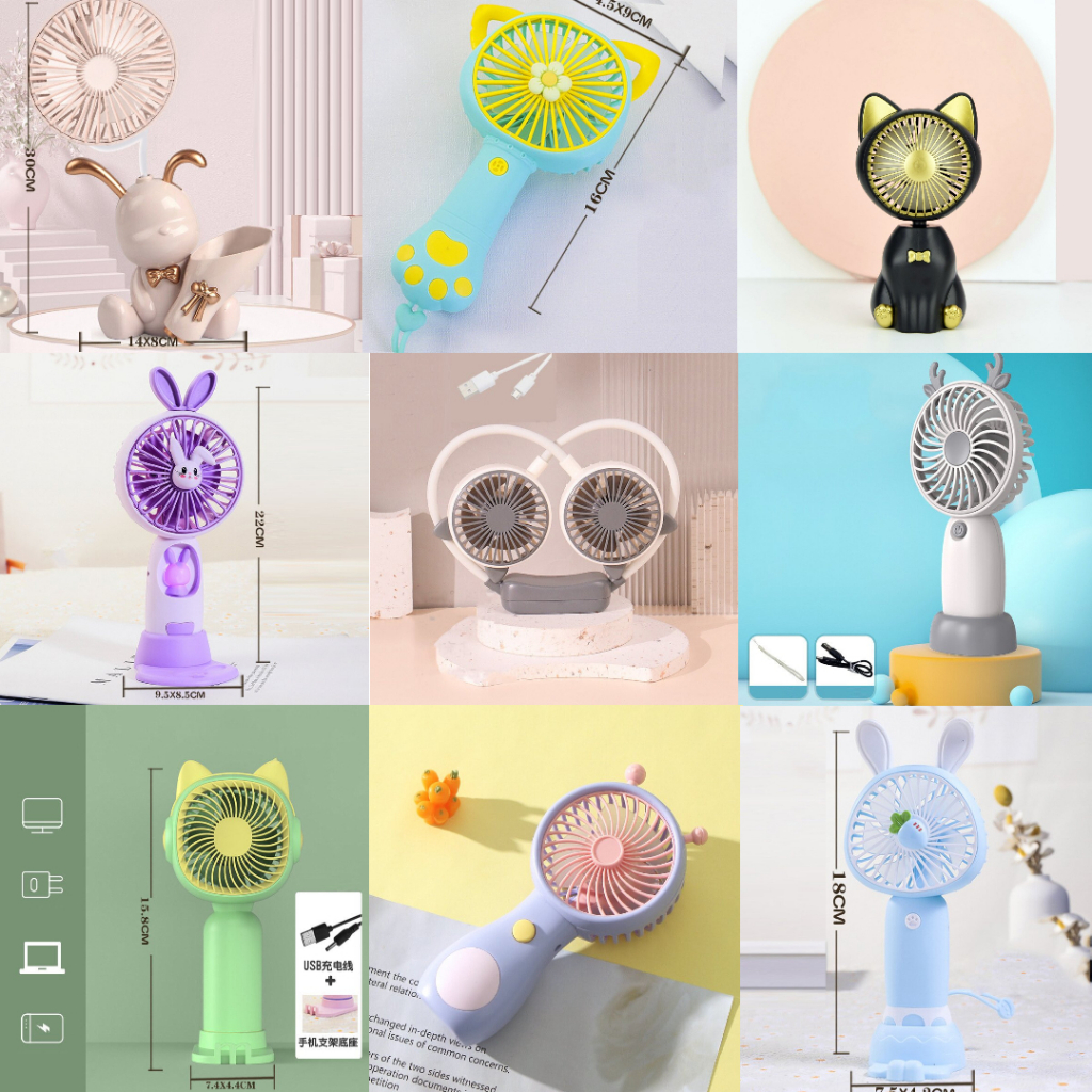 KIPAS ANGIN MINI PORTABLE / KIPAS ANGIN GENGGAM LUCU / KIPAS MINI CAS