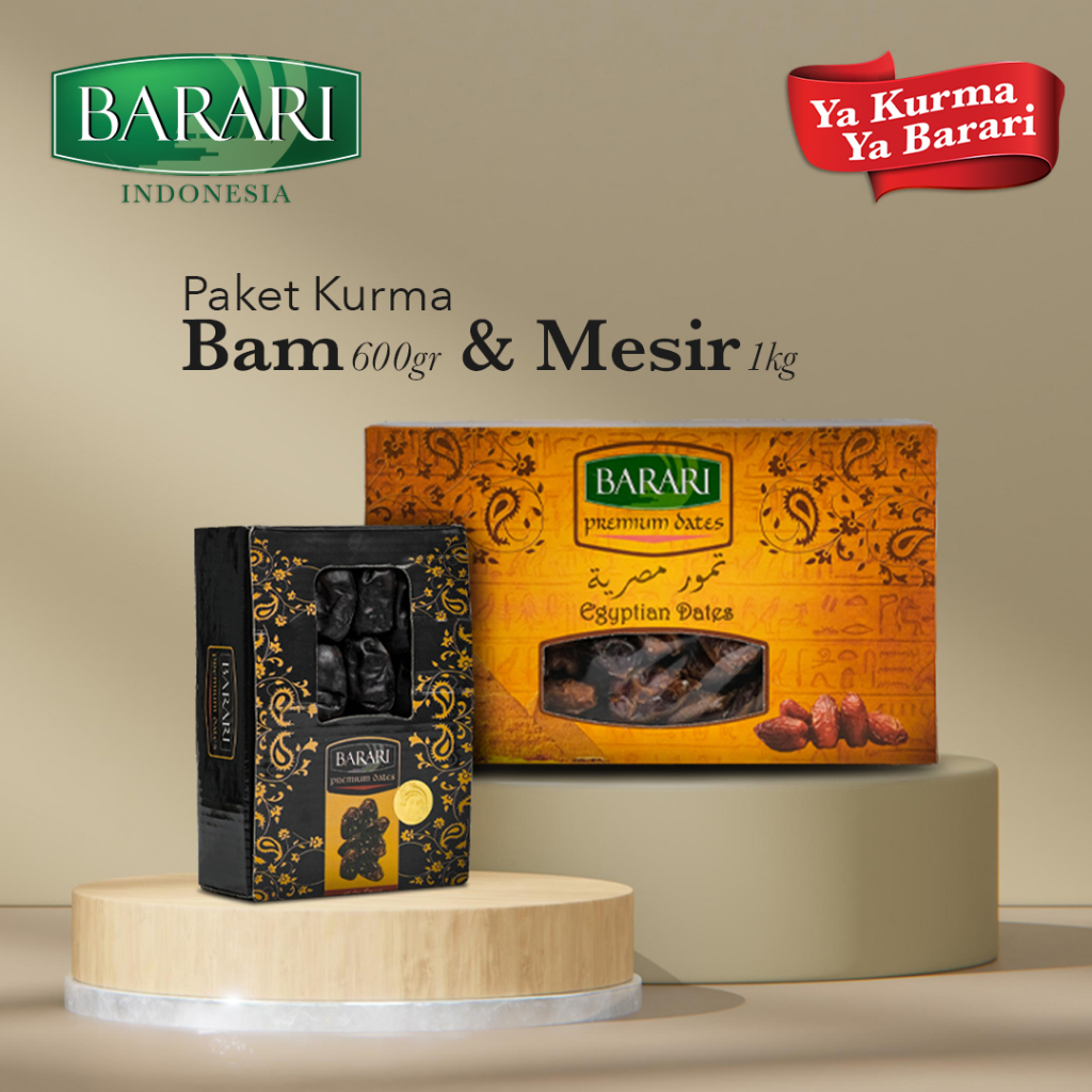 

BARARI Bam 600 Gr Kurma Iran dan Kurma Mesir 1 Kg Premium Dates High Quality Tekstur Legit Dan Lembut