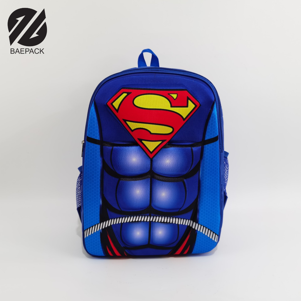 Tas Anak Laki-laki Ransel Sekolah karakter Superman dan Captain America / tas anak tk / tas sekolah / Original Baepack