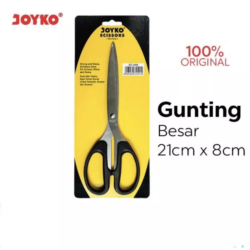 

GROSIR 12 BUAH 1 LUSIN ATK GUNTING PEMOTONG KERTAS KAIN PLASTIK GANGGANG HITAM MEREK JOYKO 828 838 848 PAPAN