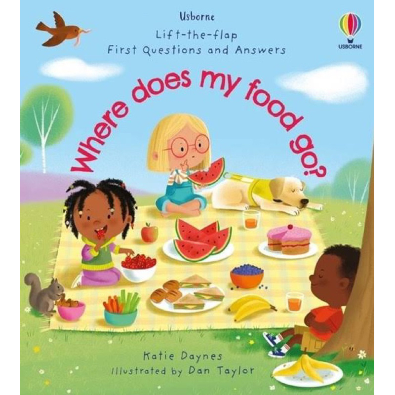 Usborne Where Does My Food Go? First Questions and Answers Lift the Flap Education Imported English Book Buku edukasi Impor Anak Bahasa Inggris