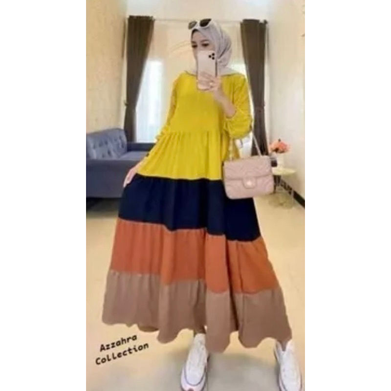 (BENGBEE) Gamis Midi Fuji / Gamis Midi / Gamis Midi Pelangi / Gamis Midi Terbaru