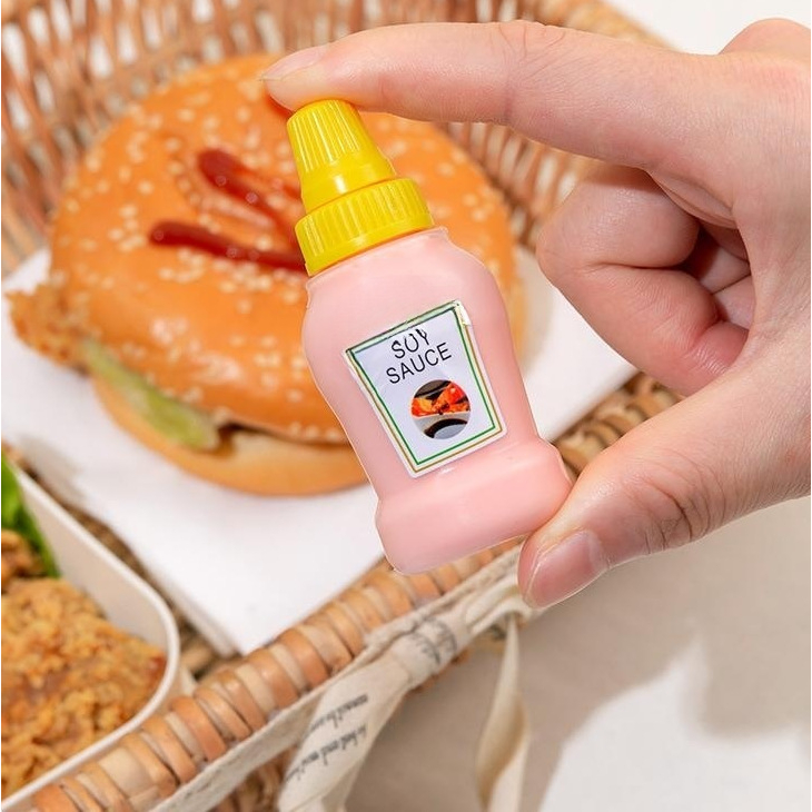 TEMPAT BOTOL SAUS BENTO MINI BOTOL SAUS TOMAT SAMBAL SELAI KECAP ANAK SAUCE CUP BEKAL ANAK