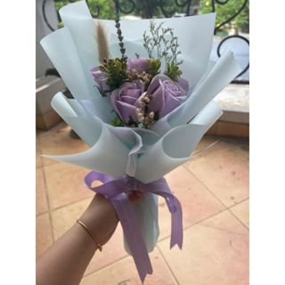 ROSE SOAP BOUQUET 5 STEM - BUKET BUNGA SABUN HADIAH KADO GIFT VALENTINE ULTAH ANNIVERSARY WISUDA - BUKET BUNGA