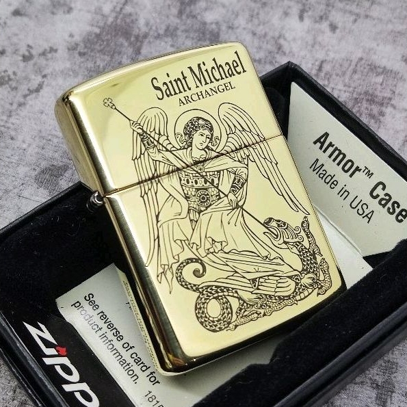 Zippo Saint Michael Archangel 3-Side Original