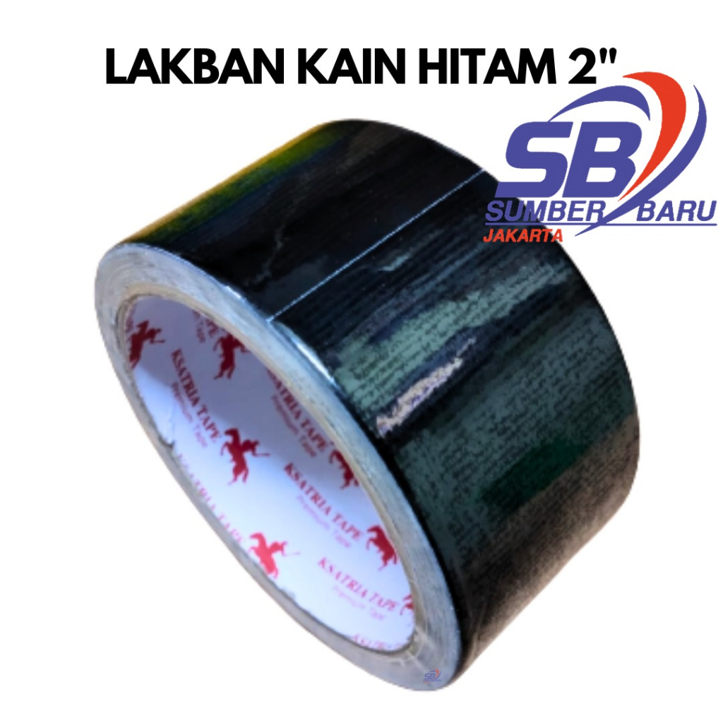 

LAKBAN KAIN HITAM 2 INCH x 10Y CLOTH TAPE WARNA HITAM LINEN TAPE KUALITAS TERBAIK SBJ