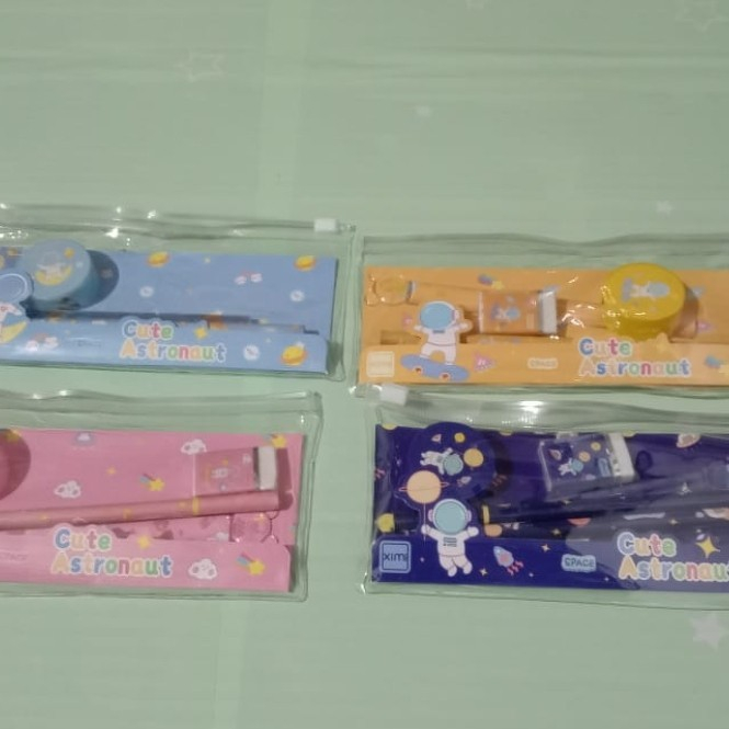 EM Alat tulis paket cute astronaut stationery set 5 in 1