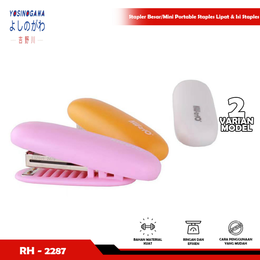 

CUCI GUDANG alat stapler besar no.207 hecter mini portable staples lipat isi staples no.3 24/6-yosinogawa