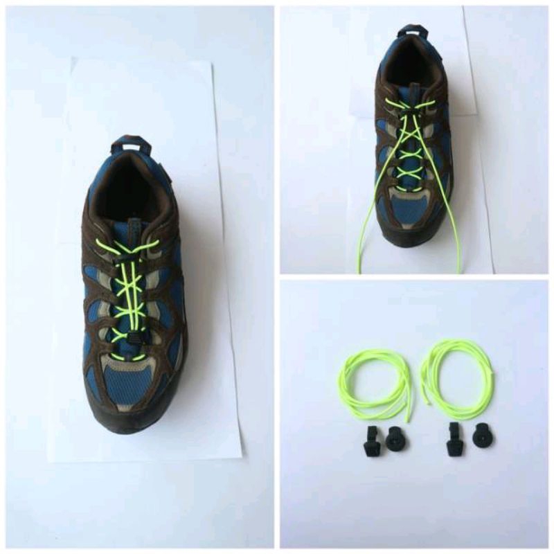 Tali sepatu serut elastis lock lace - lace