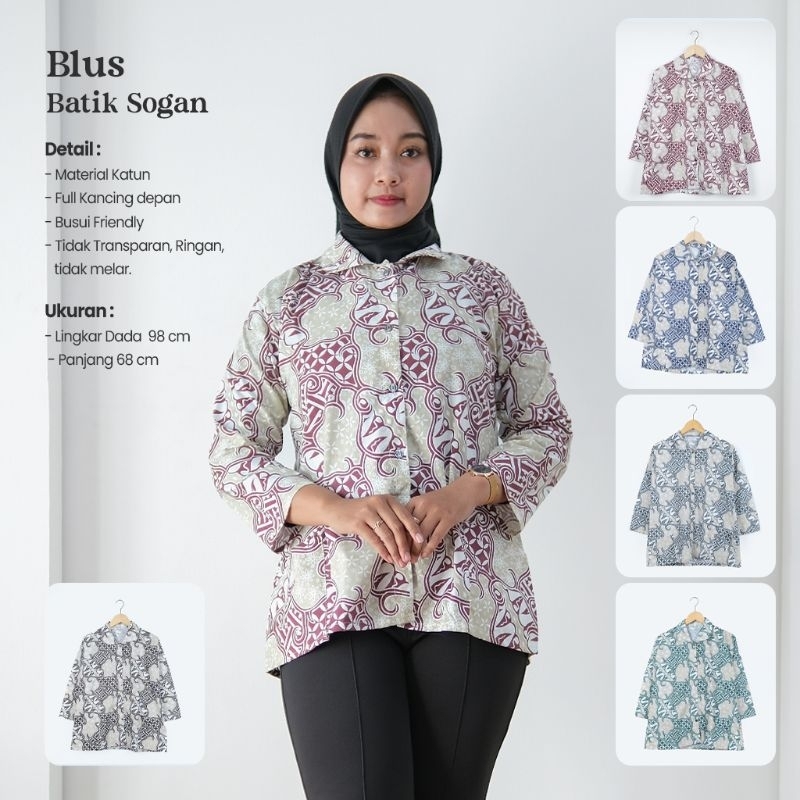 Blus Batik Soft Lengan Panjang - Naira Batik