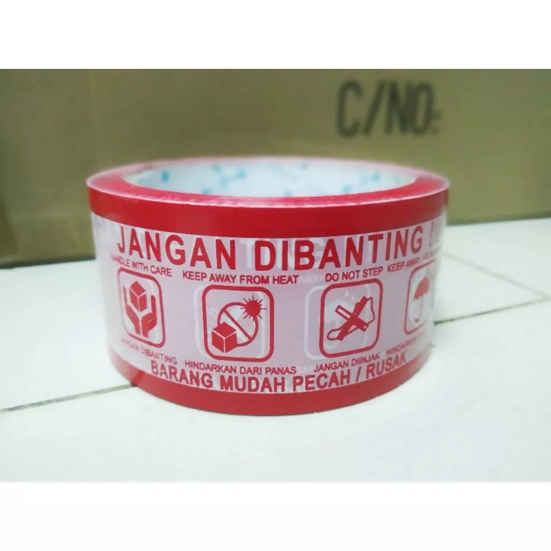 Lakban Fragile Ukuran 48 MM x 72 Yard Murah Berkualitas baik