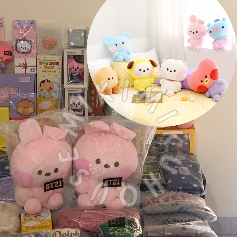 MININI BT21 CUDDLE CUSHION BONEKA BT21 MININI SITTING DOLL FIGURE BT21 BONEKA OFFICIAL