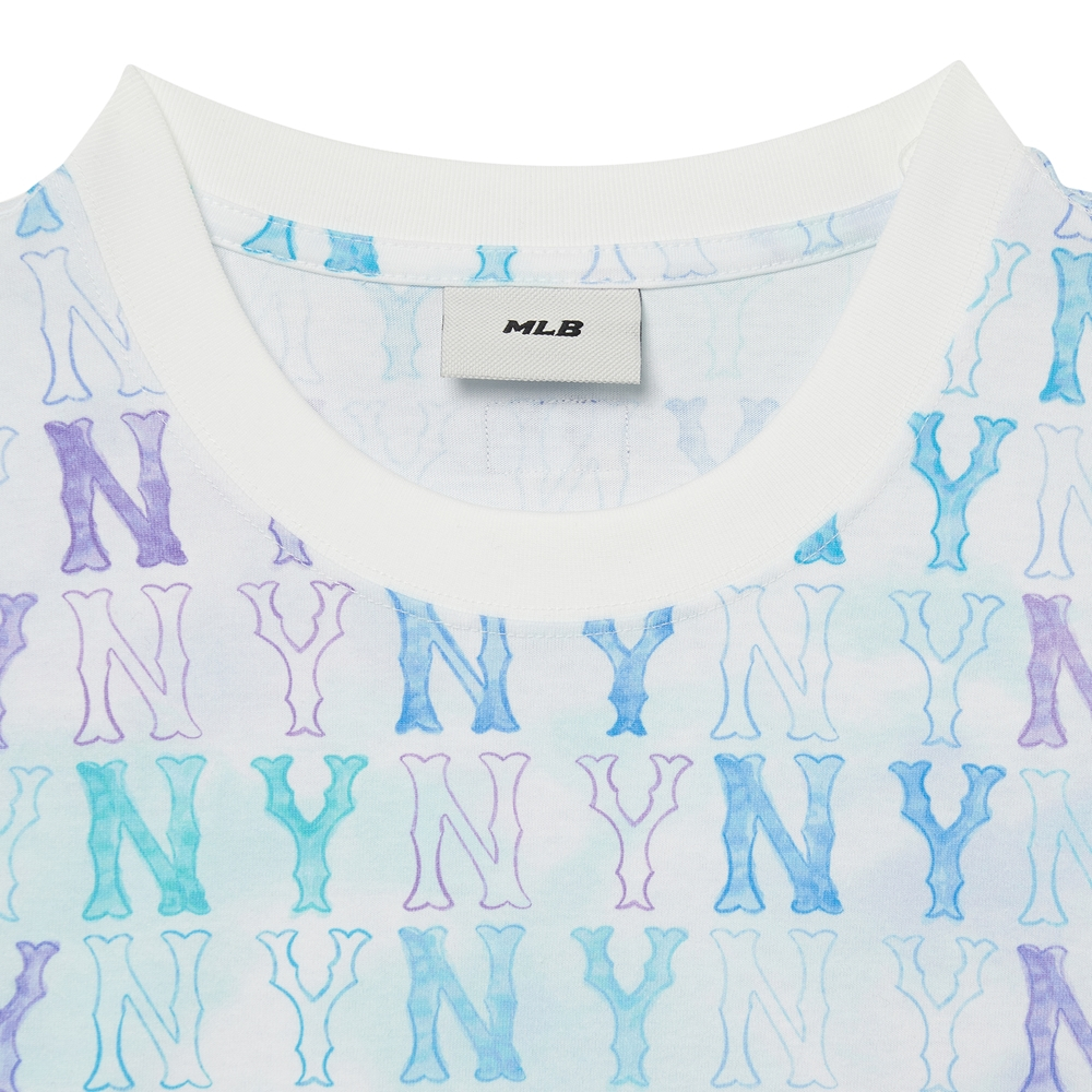 MLB NY Yankees Water Monogram All Over Tee White