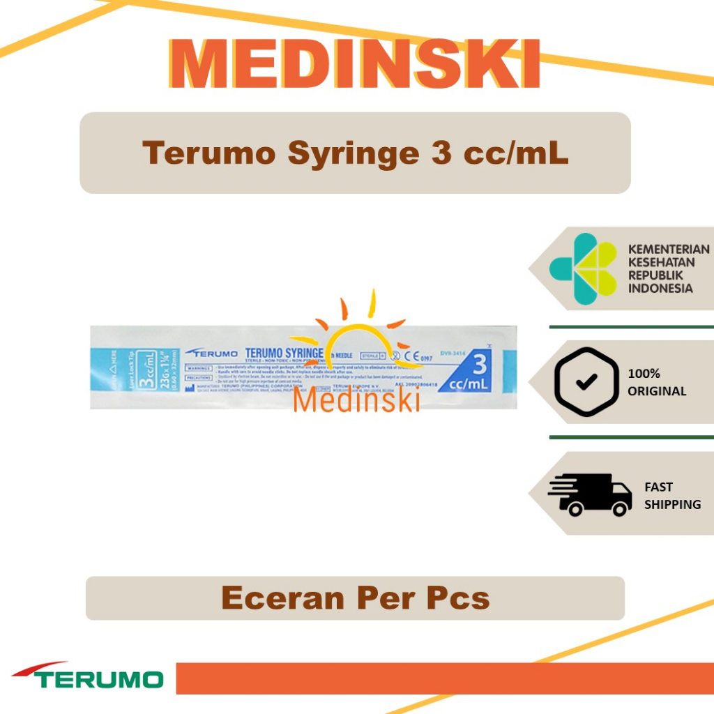 Terumo Spuit 3cc 3ml Eceran Satuan Ecer