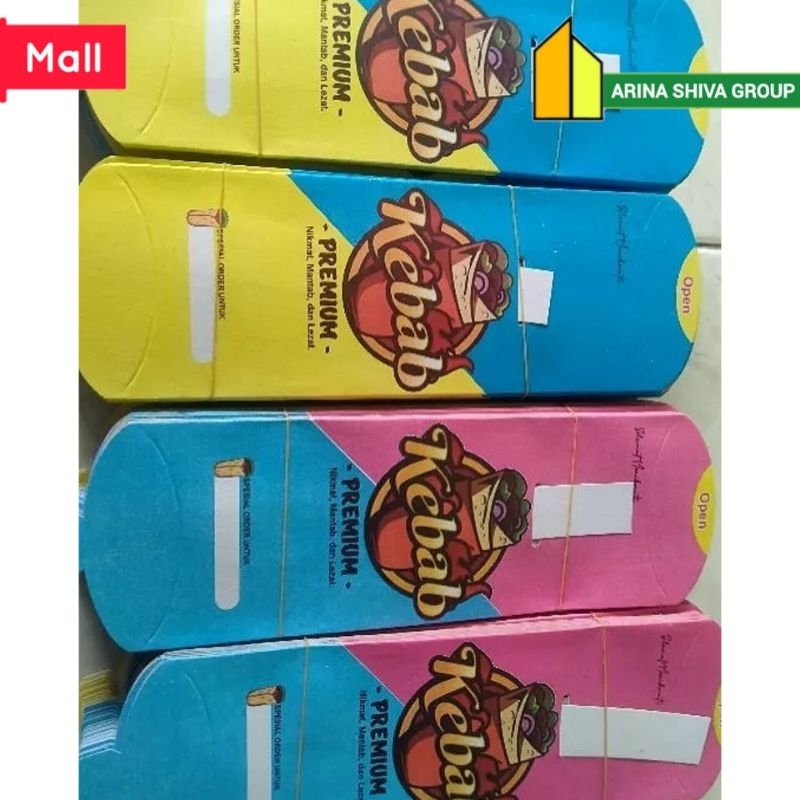 

100 LEMBAR KERTAS KEBAB TARIKAN UKURAN 24 × 9,2 CM HIGH QUALITY PAPER CRAFT TEBAL PRODUK TERBARU | KOTAK KEBAB KEKINIAN | DUS KEBAB VIRAL TIKTOK | KEMASAN KEBAB KEKINIAN | BOX KEBAB 100 PCS MURAH VIRAL | ARINA SHIVA GROUP 6167