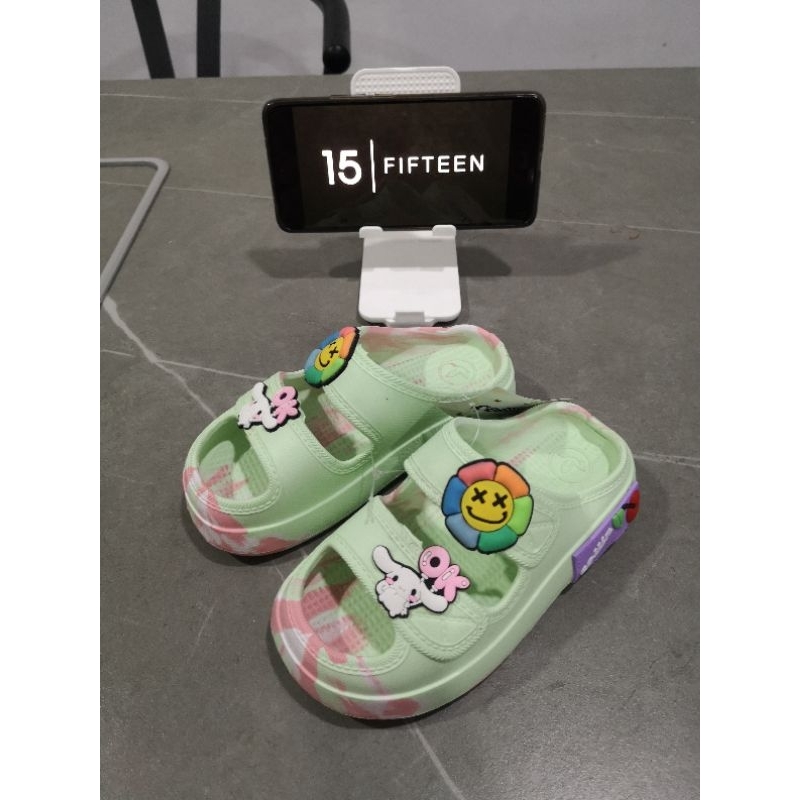 NEW ! ! ! Size 24-35 Usia 2-9 Tahun  baby girls sandal/Sandal Anak Perempuan Fuji Jelly Slop FLOWER+RABBIT 6189