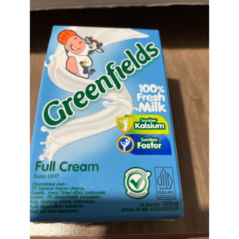 

Greenfields full cream susu UHT 105ml