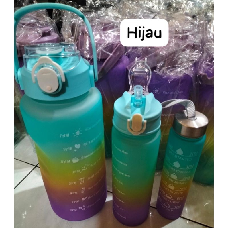 Botol Minum 3in1 Beli 1 Gratis  2 / Botol minum Beranak Gradiasi Berwarna/ Botol Minum viral 3in1 beli 1 Dapat 3