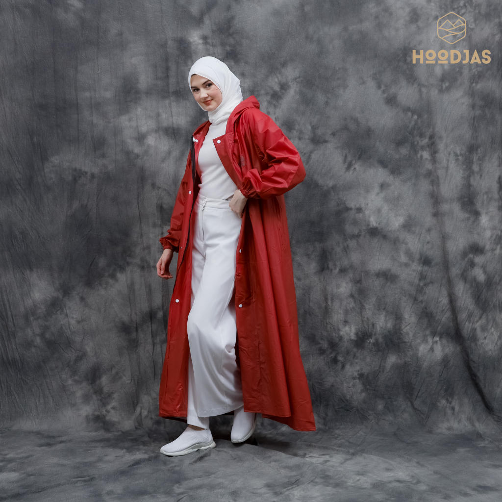 HOODJAS Jas Hujan Model Gamis Simple Muslimah Waterproof