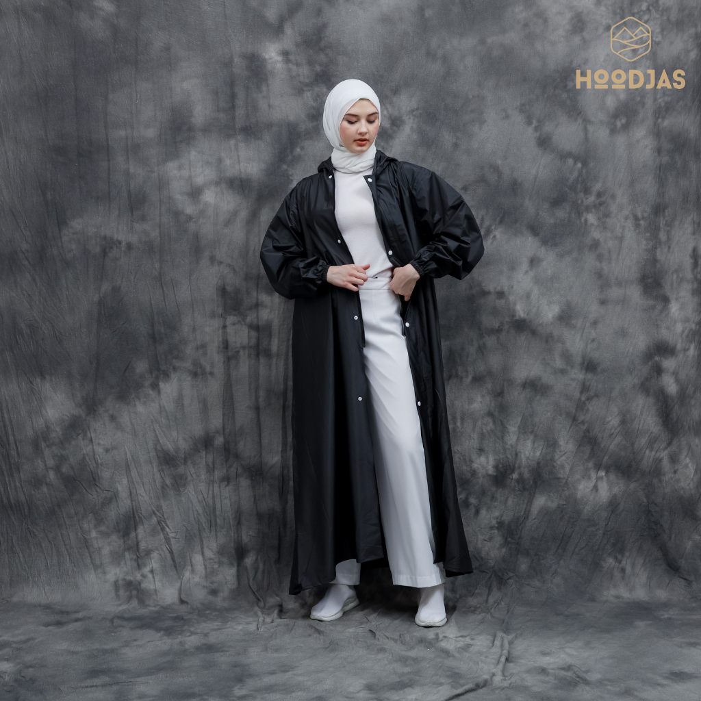 HOODJAS Jas Hujan Gamis / Jas Hujan Hijab / Jas Hujan Dewasa Wanita Muslimah / Jas Hujan Rok