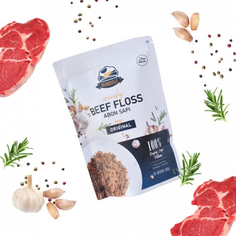 Makassar  Grandville Floss Abon Bayi Sapi Ayam Original 100gr
