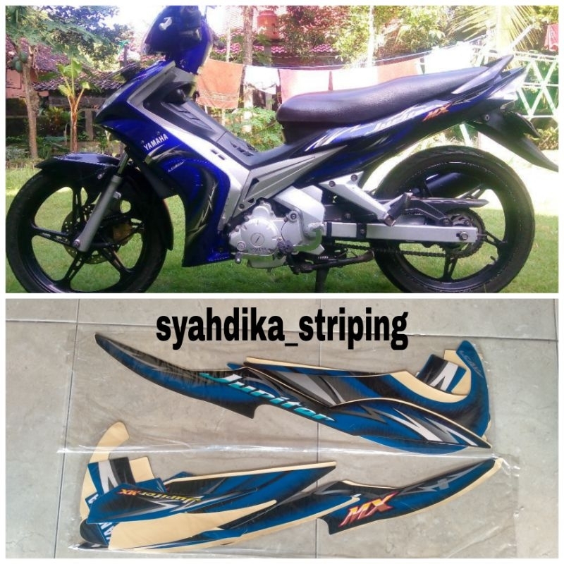 STIKER STRIPING LIS BODY YAMAHA JUPITER MX OLD 2006 2007 BIRU