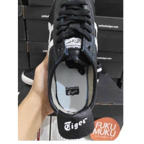 Sepatu Onitsuka Deluxe Mexico 66 Black White Leather BNIB / Sneakers Pria