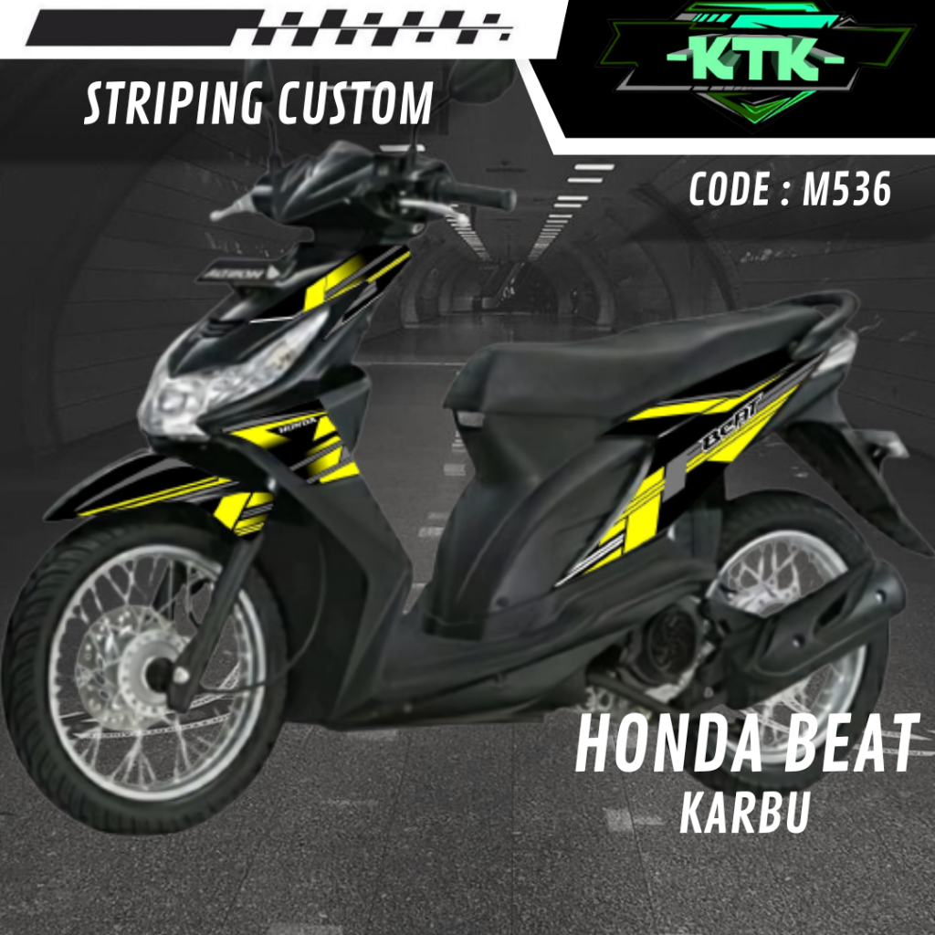 Lis Stiker Striping Honda Beat Karbu Lawas Old Lama M536 List Sticker Aksesoris  Variasi Modifikasi 