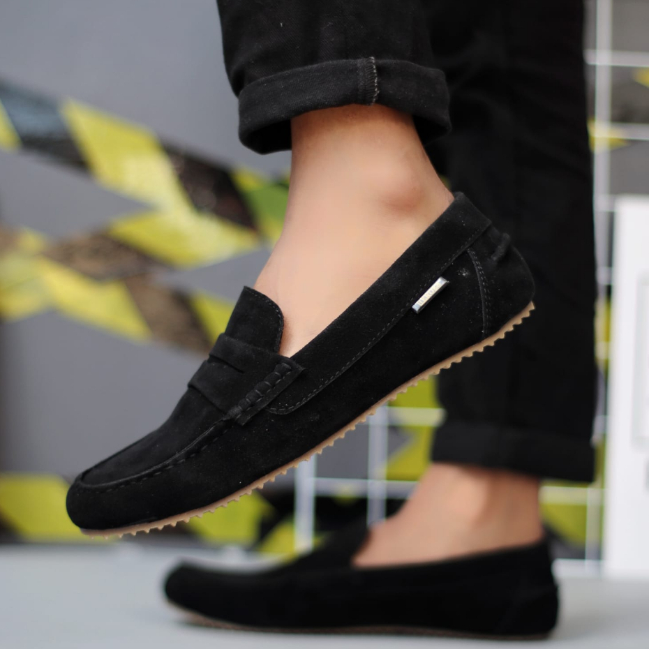 Sepatu Slip-on Casual Hitam Kerja Pria Crafts Noah