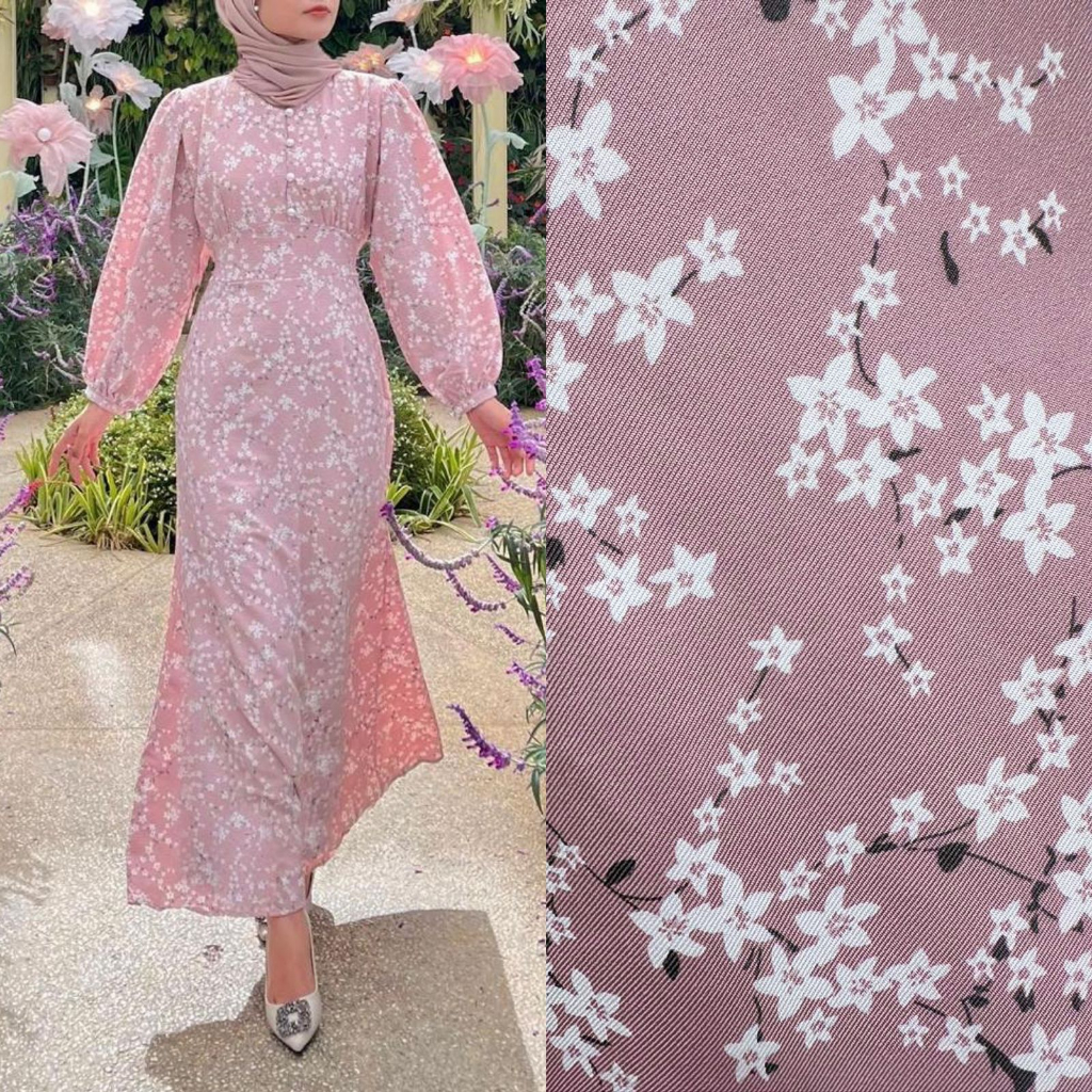 BEFAST - ZFS DRESS MAXI TIZA / Adenium Dress Maxi / Dress Wanita Keluaran Terbaru / Fashion Kekinian Remaja ABG Trendy / OOTD Wanita Hijab Style Formal / Pakaian Casual / Dress Maxi Lengan Panjang Motif Flower