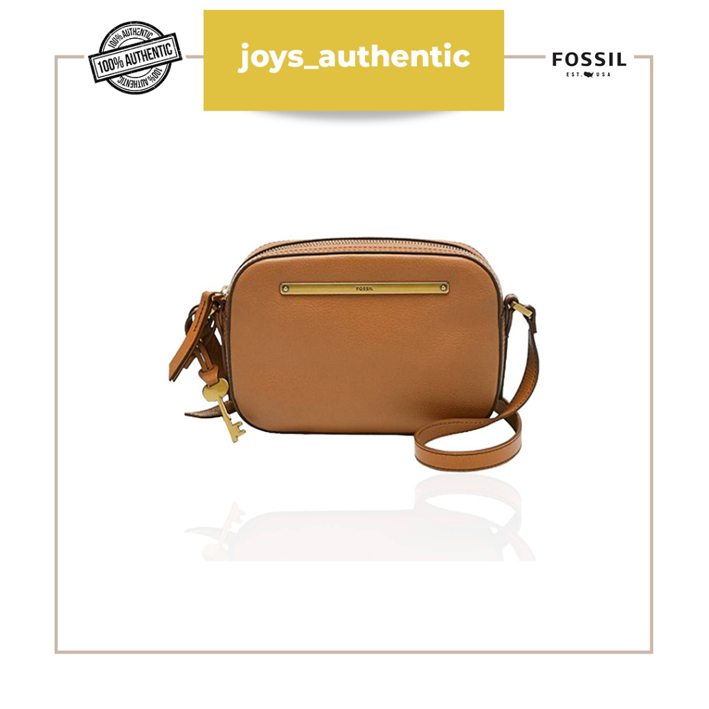 Tas wanita Fossil Liza camera bag coklat camel woman bag authentic original