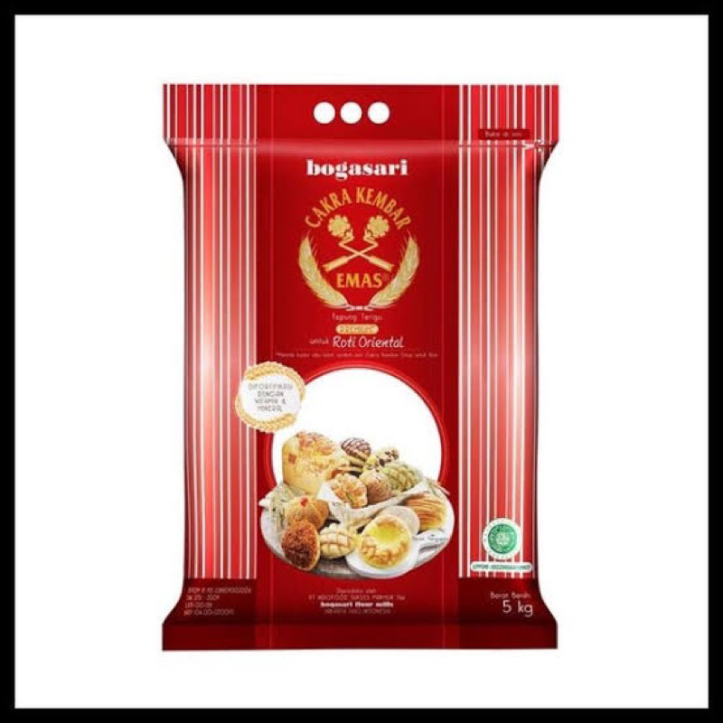 

Tepung Cakra Kembar Emas Roti Oriental 5kg