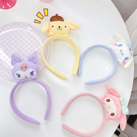 OSM JKT F5893 Bandana Kuromi Melody Cinnamoroll Purin / Bando Boneka Karakter Sanrio / Head Band Dewasa Anak Aksesoris Rambut