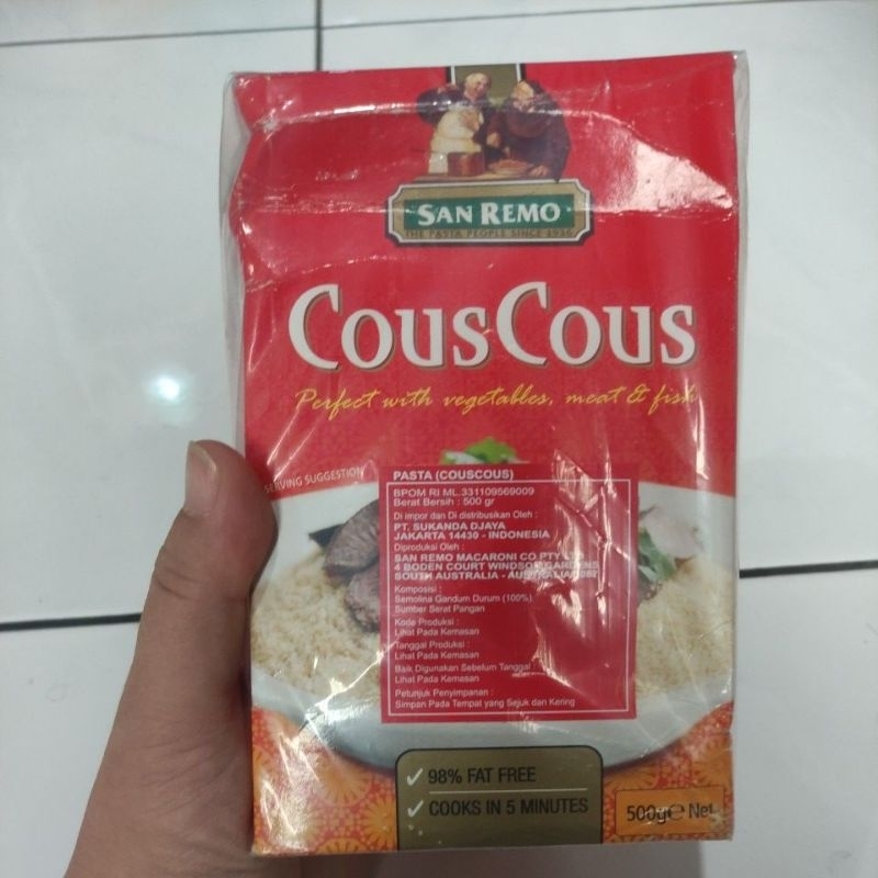 

SAN REMO PASTA COUS COUS 500GR