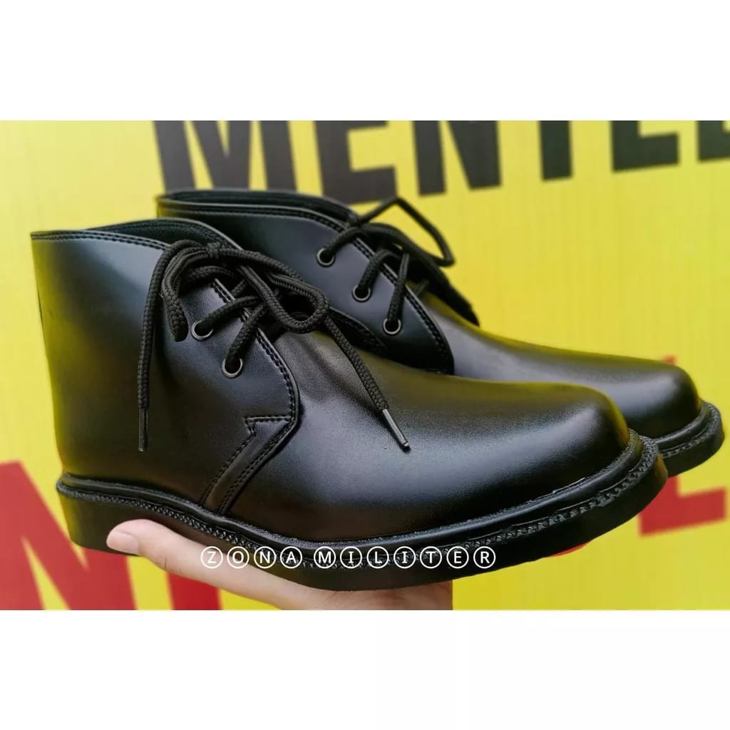 Sepatu PDH DOFF Sepatu Dinas Tali Pria Sepatu PDH TNI Polri Security Satpam Tanpa Resliting TERBARU