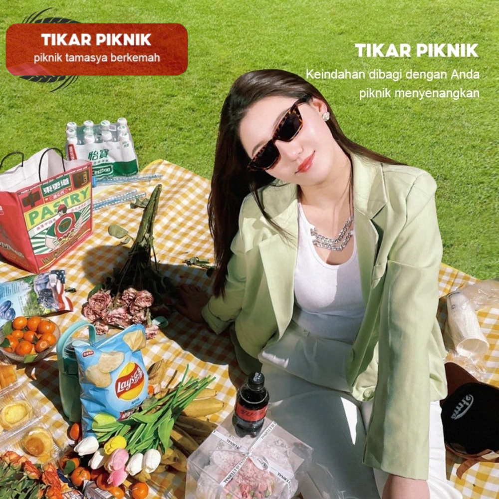 ✅2m*2m Piknik Tikar Lipat Piknik Outdoor TIKAR Piknik TEBAL WATERPROOF Alas 1.5 x 2 m/ Lipat/Tikar Piknik/ Alas Piknik /Tikar Pantai Anti Air-3