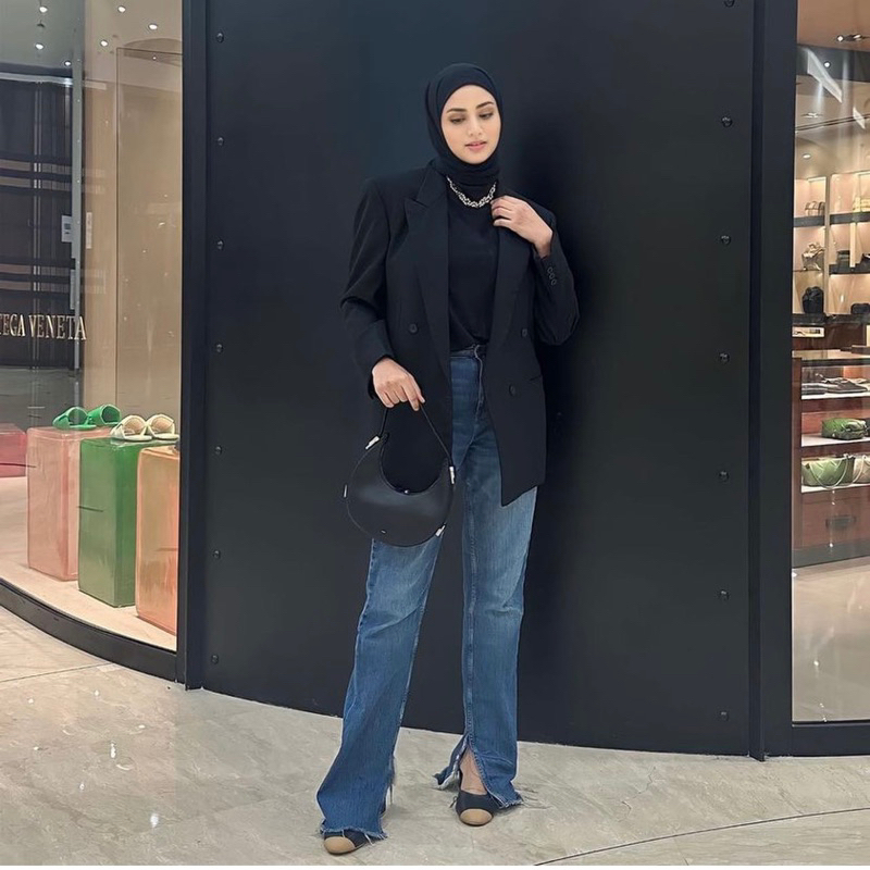 BCWEARS - CURTIS BLAZER SEMIWOOL OVERSIZED BLAZER JUMBO blazer wanita blazer korea blazer hitam