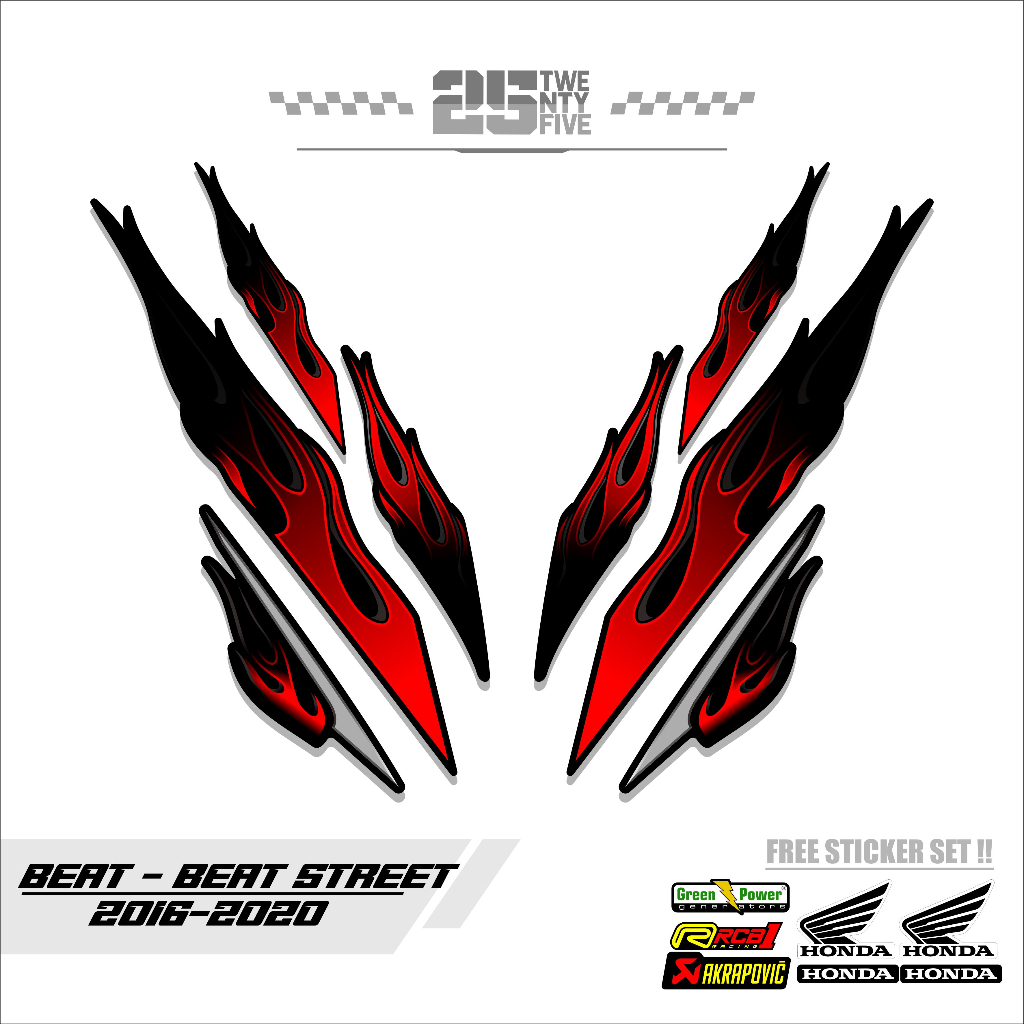 STRIPING HONDA BEAT API/STRIPING BEAT 2016-2020/BEAT MOTIF API/02/STIKER BEAT MOTIF API/STICKER BEAT