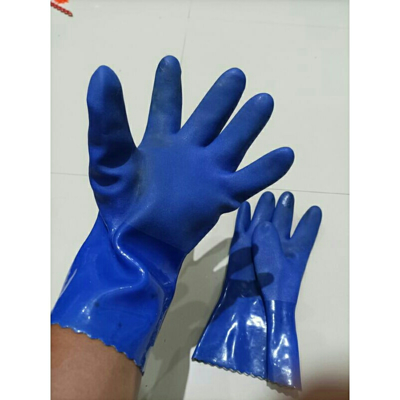 Sarung tangan kimia pvc sarung tangan tebal